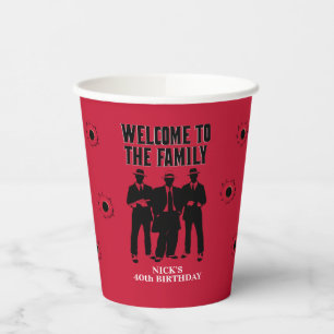 Mobster Birthday, aangepaste papierbeker Papieren Bekers