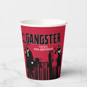 Mobster Birthday, aangepaste papierbeker Papieren Bekers