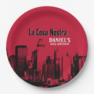 Mobster Birthday Bord 9-inch papier