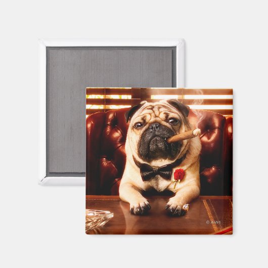 Mobster Dog Magneet (Voorkant / Achterkant)