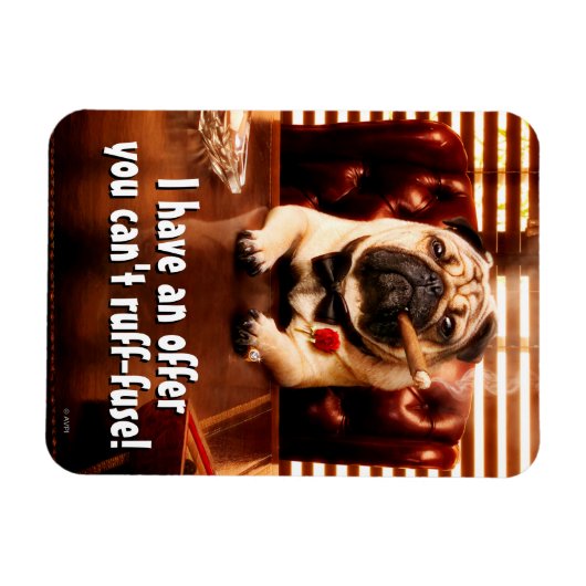 Mobster Dog Magneet (Horizontaal)