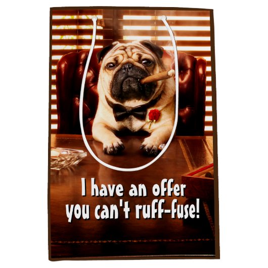 Mobster Dog Medium Cadeauzakje (Voorkant)