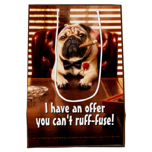 Mobster Dog Medium Cadeauzakje (Achterkant)