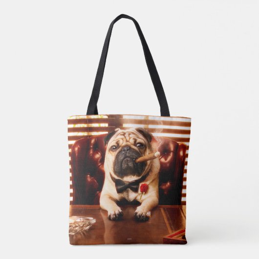Mobster Dog Tote Bag (Achterkant)