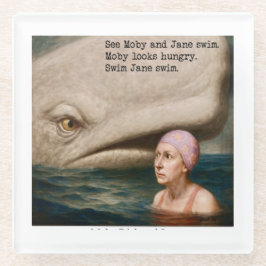 Moby Dick en Jane Glazen Onderzetter