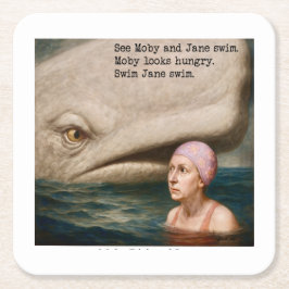 Moby Dick en Jane Kartonnen Onderzetters