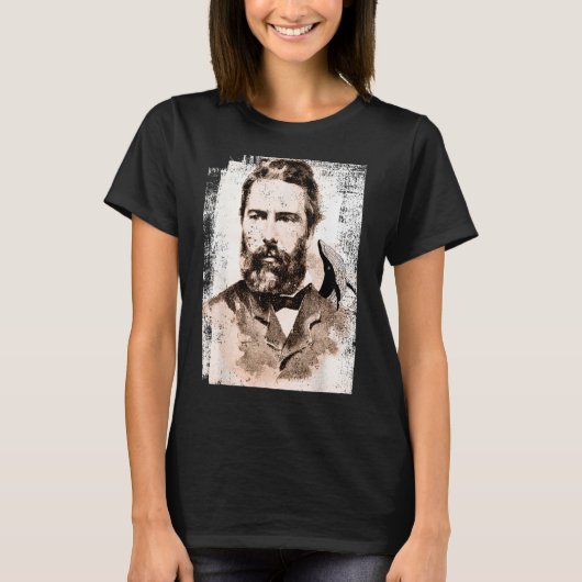 Moby Dick, Herman Melville walvis T-shirt (Voorkant)