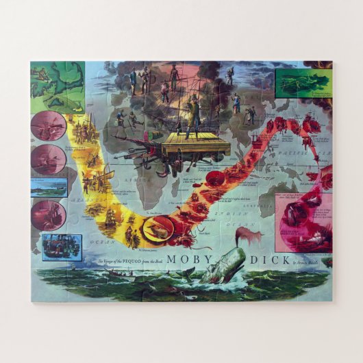 Moby Dick Herman MelvilleDe reis van de Pequod Legpuzzel (Horizontaal)