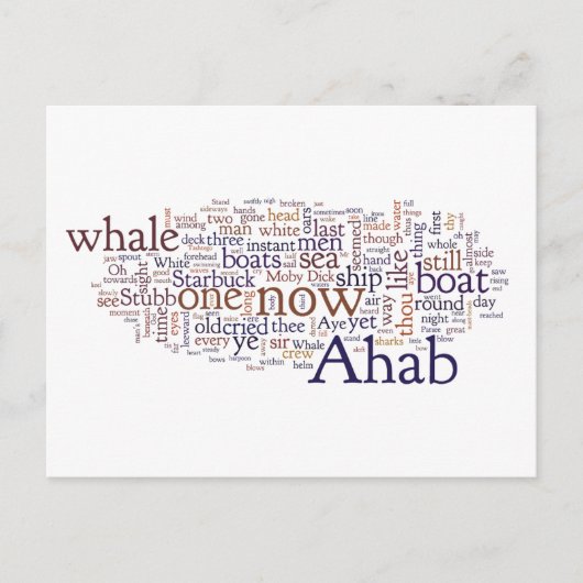 Moby Dick laatste hoofdstukken afstuderen briefkaa Briefkaart (Voorkant)