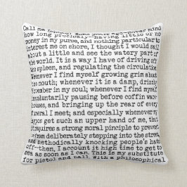 Moby Dick Openende literaire typografie Kussen