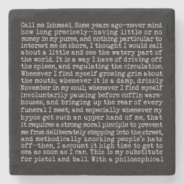 Moby Dick Opening door Herman Melville Stenen Onderzetter