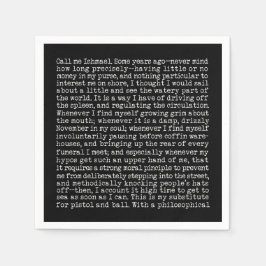 Moby Dick Opening in Wit en Zwart Servet