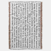 Moby Dick Openingszinnen Literair Deken (Voorkant Verticaal)