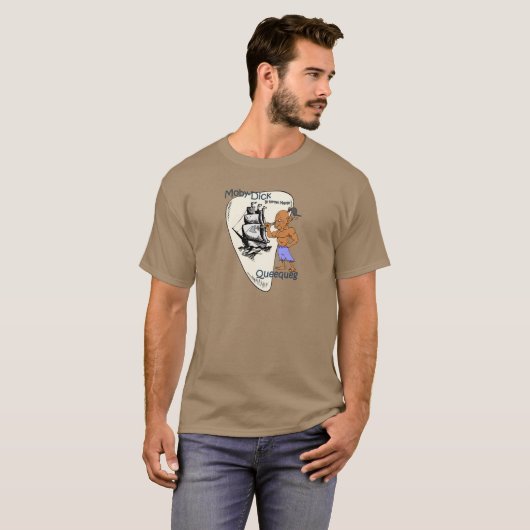 "Moby-Dick" ~ Queequeg "Chief Harpooner" T-shirt (Voorkant volledig)