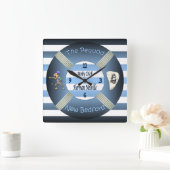 Moby-Dick ~ The Pequod ~Herman Melville ~Lifesaver Vierkante Klok (Huis)