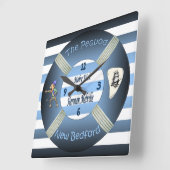 Moby-Dick ~ The Pequod ~Herman Melville ~Lifesaver Vierkante Klok (Hoek)