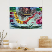 Moby Dick The Voyage of The Pequod Herman Melville Poster (Keuken)