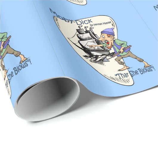 "Moby-Dick" ~ Whale Spotter "Thar she Blows" Cadeaupapier (Rol Hoek)