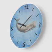 Moby-Dick Whale Wall Clock Grote Klok (Hoek)