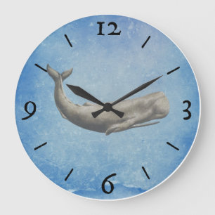 Moby-Dick Whale Wall Clock Grote Klok
