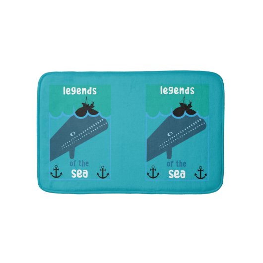 Moby Dick Zee Fantasy | Funny Ocean and Zee Servin Badmat (Voorkant)