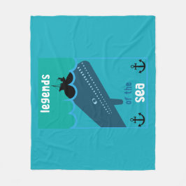 Moby Dick Zee Fantasy | Funny Ocean and Zee Servin Fleece Deken