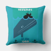 Moby Dick Zee Fantasy | Funny Ocean and Zee Servin Kussen (Achterkant)