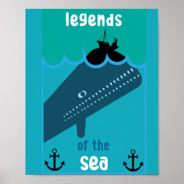 Moby Dick Zee Fantasy | Funny Ocean and Zee Servin Poster