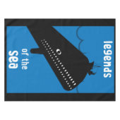 Moby Dick Zee Fantasy | Funny Ocean and Zee Servin Tafelkleed (Voorkant (Horizontaal))