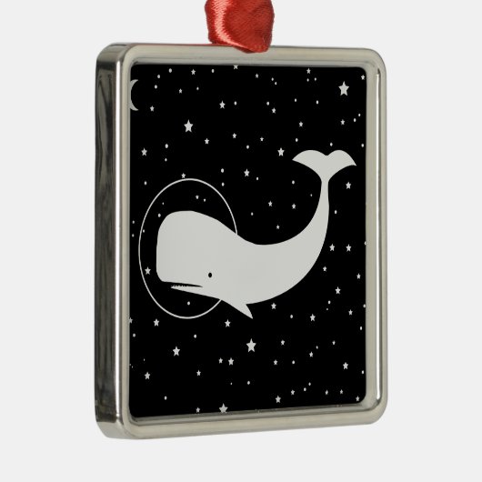 MOBY IN RUIMTE METALEN ORNAMENT (Rechts)