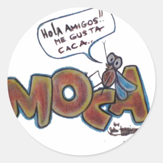 Moca Caca Ronde Sticker (Voorkant)