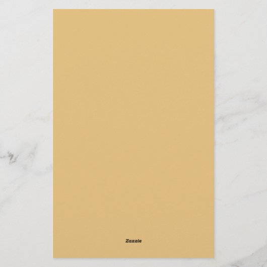 Moccasin Peachy Yellow Plain Elegant Professional Briefpapier (Achterkant)