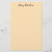Moccasin Peachy Yellow Plain Elegant Professional Briefpapier (Voorkant)