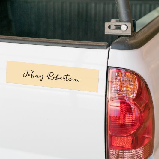 Moccasin Peachy Yellow Plain Elegant Professional Bumpersticker (Op Truck)