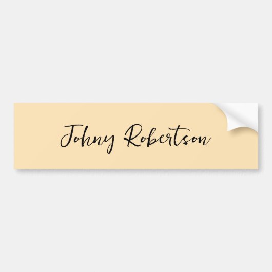 Moccasin Peachy Yellow Plain Elegant Professional Bumpersticker (Voorkant)