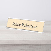 Moccasin Peachy Yellow Plain Elegant Professional Bureau Naambordje (Voorkant)