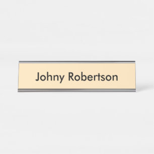 Moccasin Peachy Yellow Plain Elegant Professional Bureau Naambordje