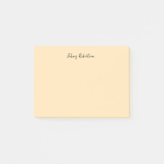 Moccasin Peachy Yellow Plain Elegant Professional Post-it® Notes (Voorkant)
