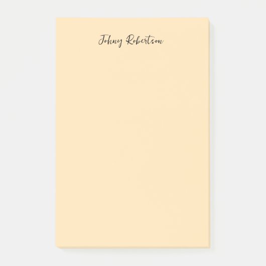 Moccasin Peachy Yellow Plain Elegant Professional Post-it® Notes (Voorkant)