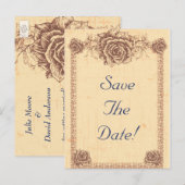 Moccasin  Roos sparen de Datum Aankondigingskaart (Voorkant / Achterkant)