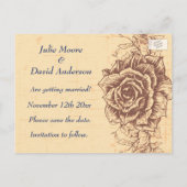 Moccasin  Roos sparen de Datum Aankondigingskaart (Achterkant)