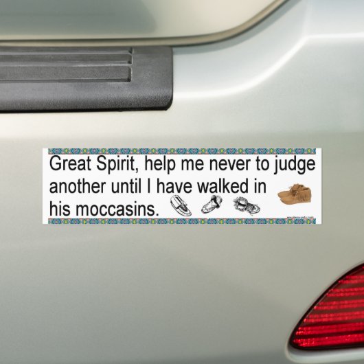 Moccasinen Bumpersticker (Op auto)