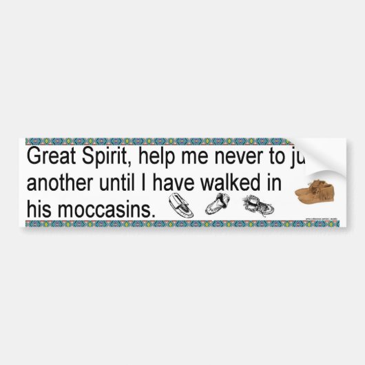 Moccasinen Bumpersticker (Voorkant)