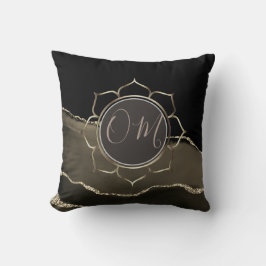 Mocha Agaat Glittery OM Lotus Petals Kussen