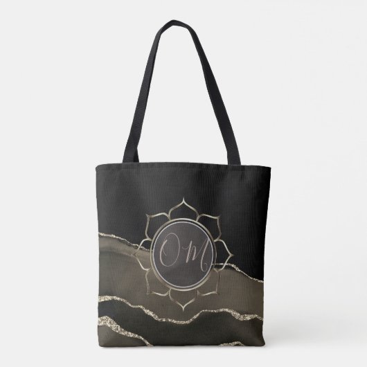 Mocha Agate Glittery OM Tote Bag (Achterkant)