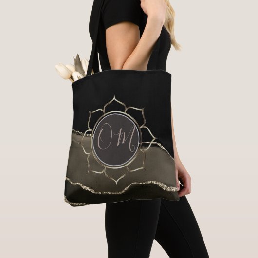 Mocha Agate Glittery OM Tote Bag (Dichtbij)