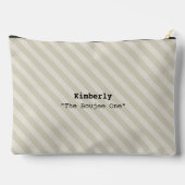 Mocha and Cream Striped Bridesmaid Bachelorette Etui (Achterkant)