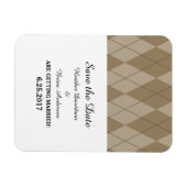 Mocha Argyle sparen de Datum Flexi Magnet Magneet (Horizontaal)