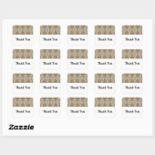 Mocha Argyle Wedding Bedankt Stickers (Vel)