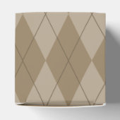 Mocha Argyle Wedding Favor Boxes Bedankdoosjes (Bovenkant)